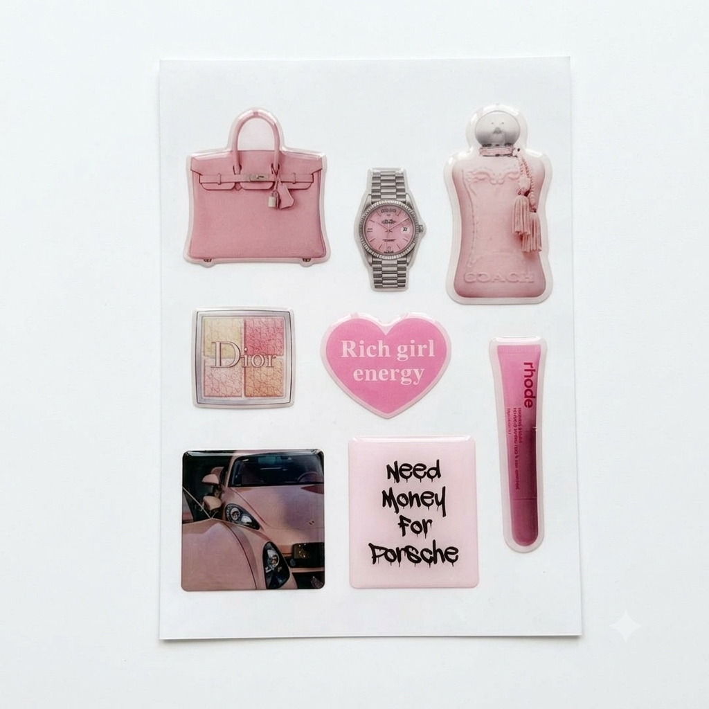 3D Stickers - Pink Essentials
