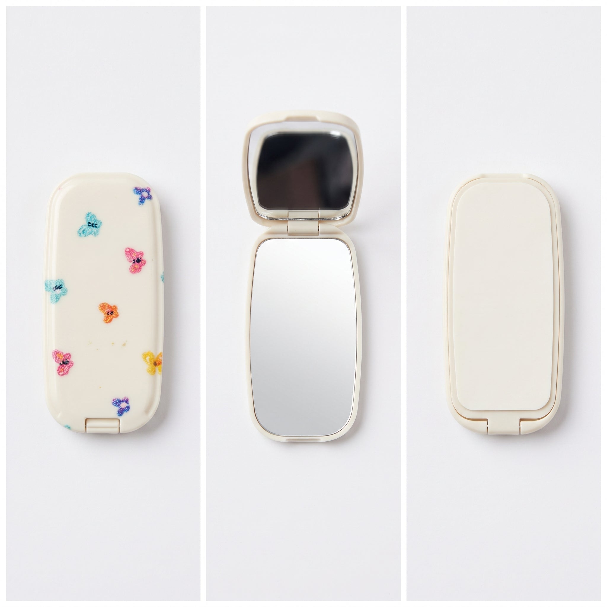 Phone Sticky Mirror - White Butterfly